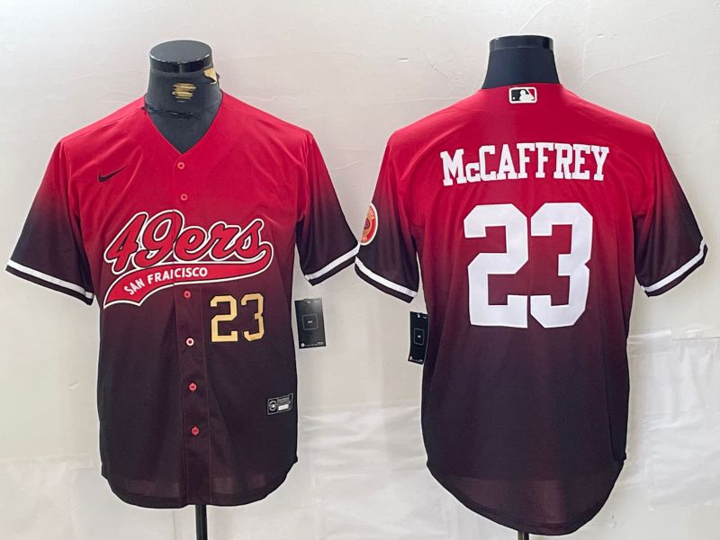 Men San Francisco 49ers #23 Mccaffrey Red Joint Name 2024 Nike Limited NFL Jersey style 8->st.louis cardinals->MLB Jersey